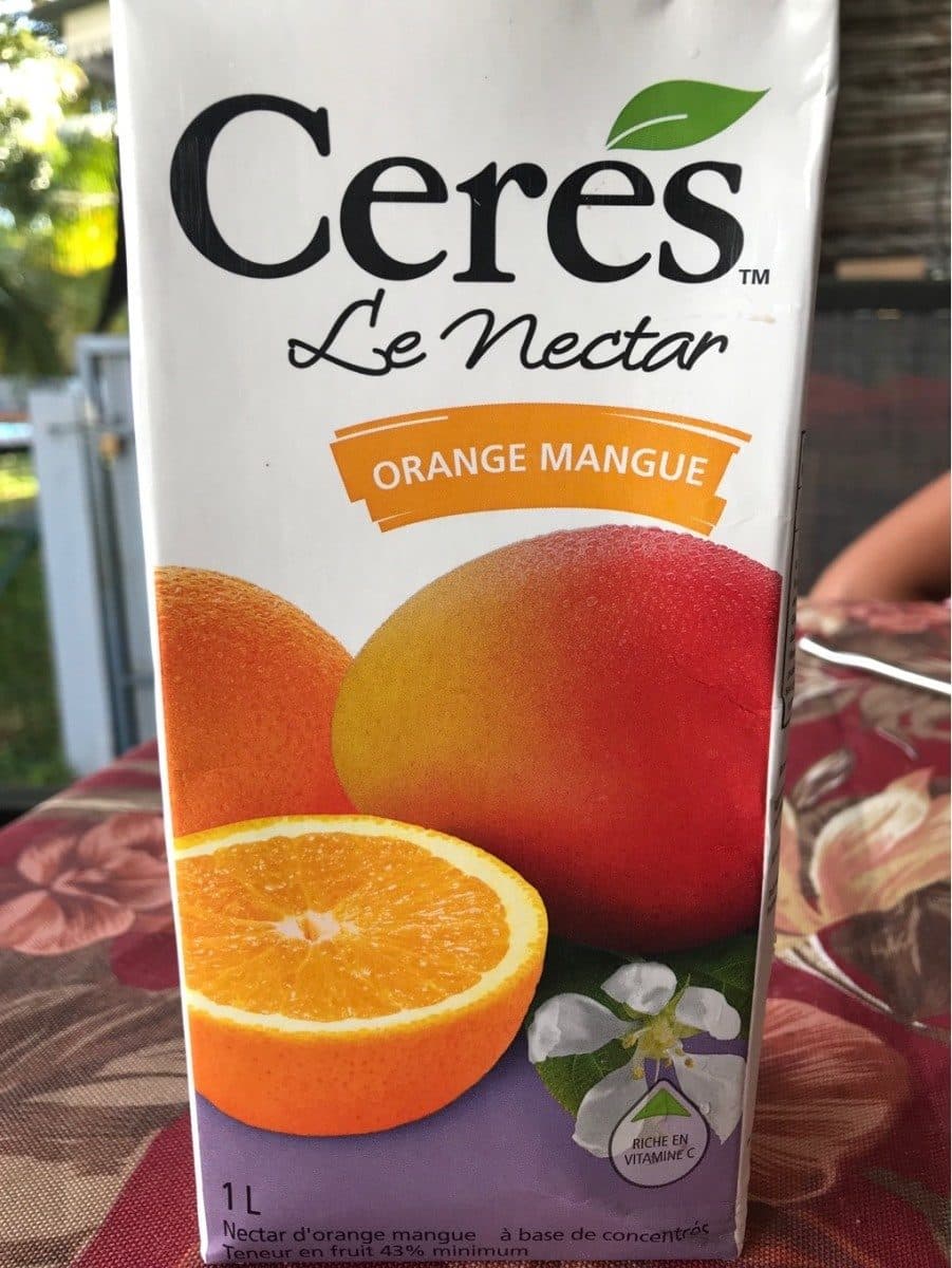 Ceres Nectar orange mangue packshot