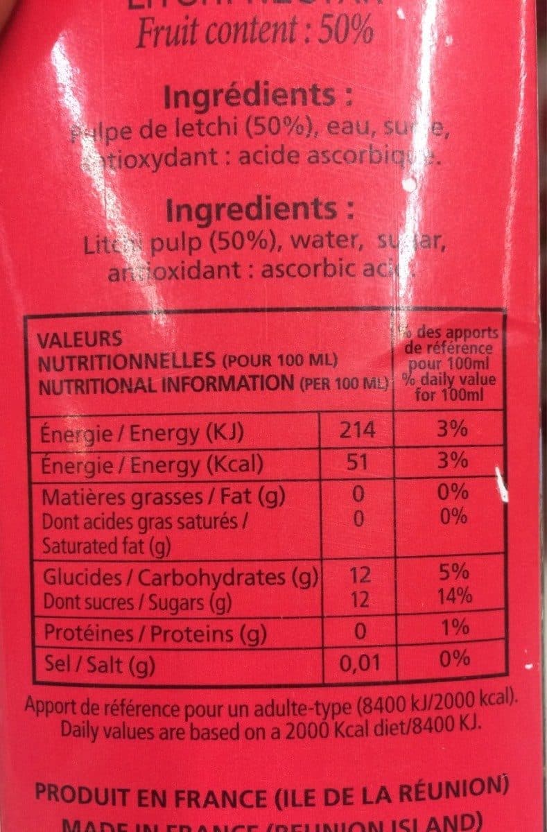 Albius Nectar letchis packshot