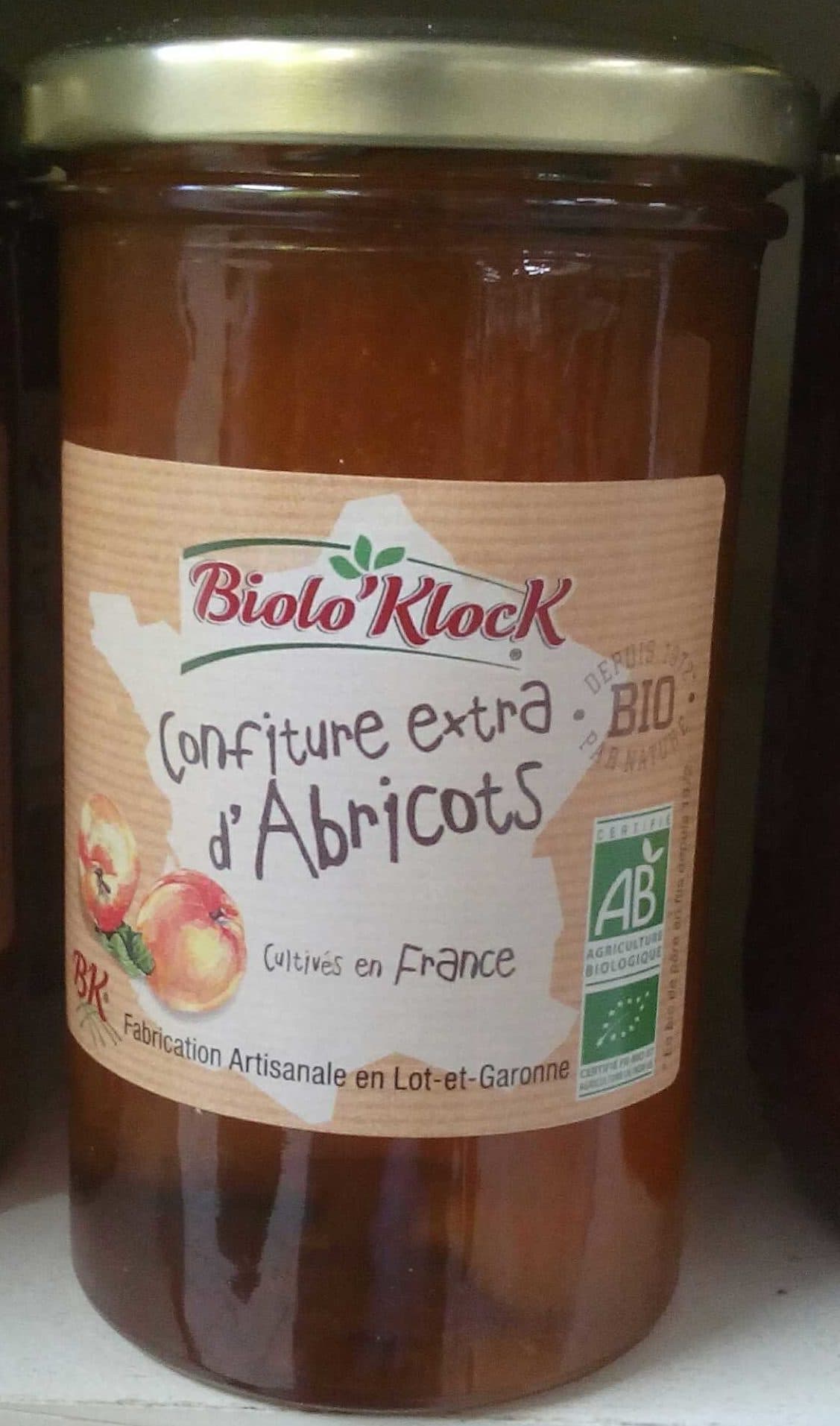 Biolo'Klock Confiture extra d'Abricots packshot