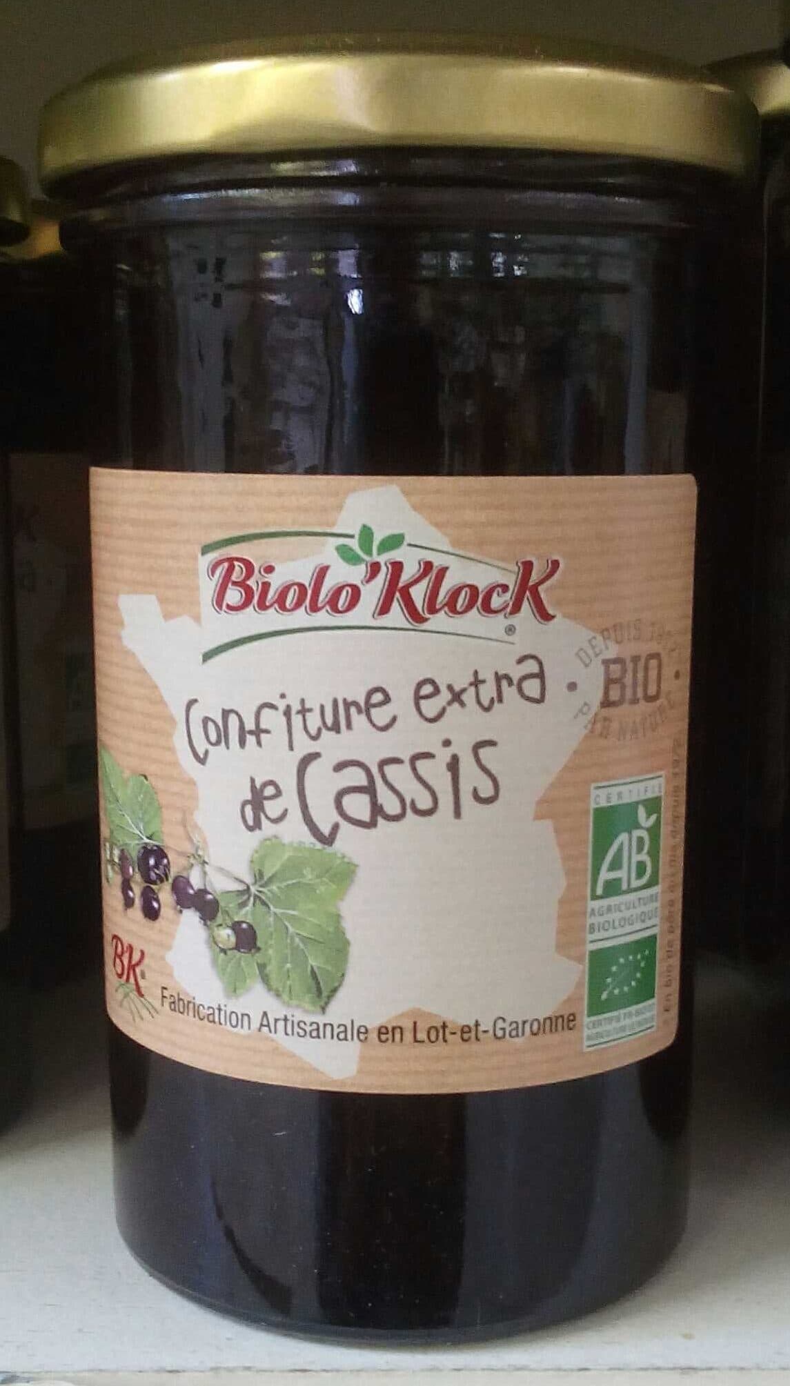 Biolo'Klock Confitures extra de Cassis packshot