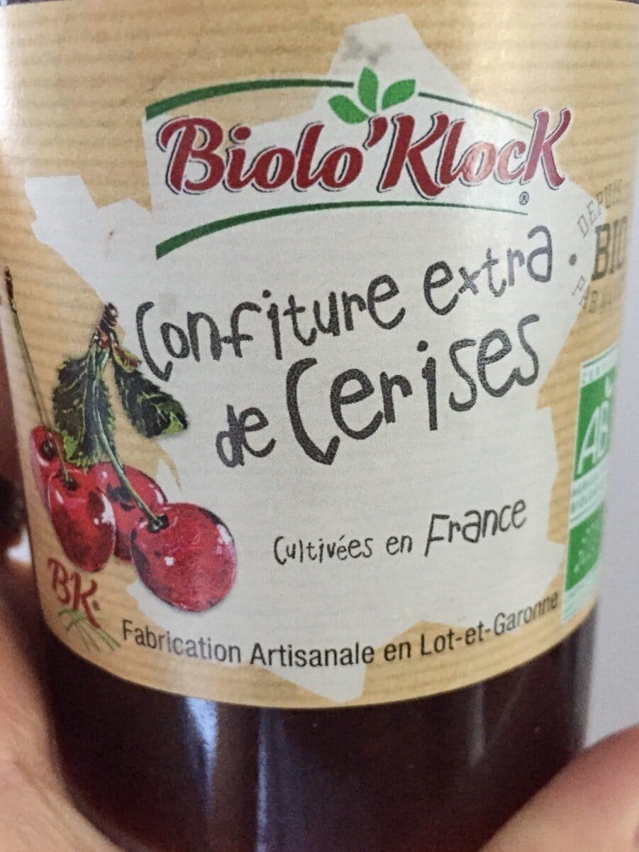 Biolo'Klock Confitures extra de cerises Bio packshot
