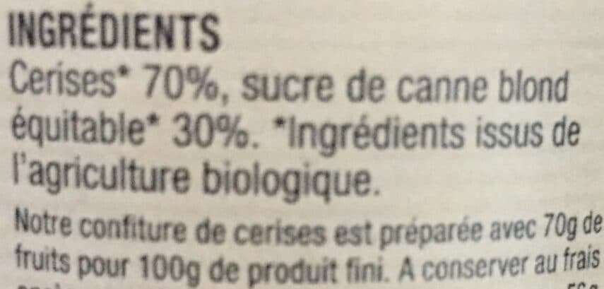 Biolo'Klock Confitures extra de cerises Bio packshot