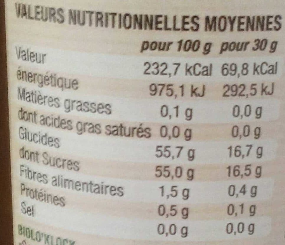 Biolo'Klock Confiture extra de pêche bio packshot