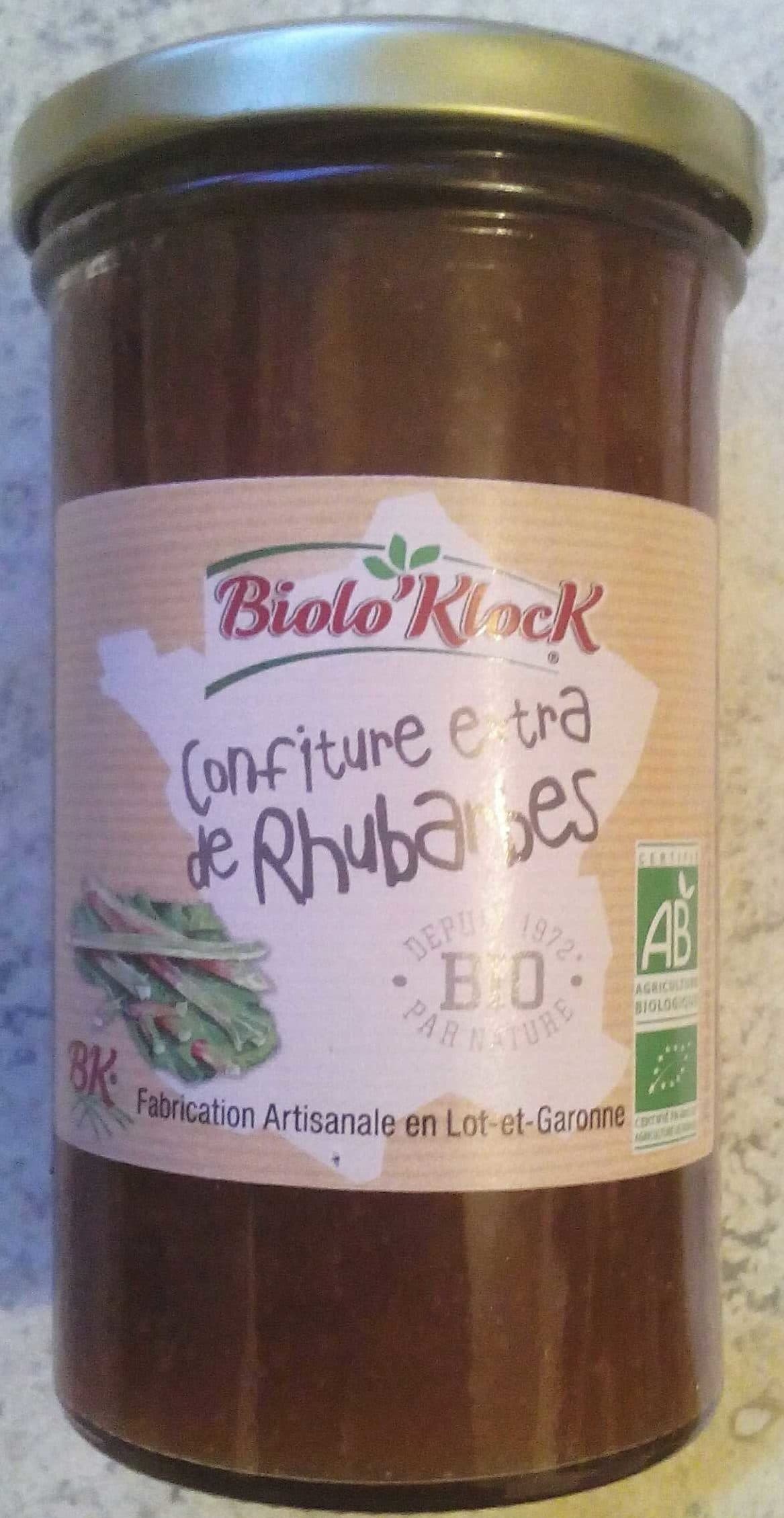 Biolo'Klock Confiture extra de Rhubarbes packshot