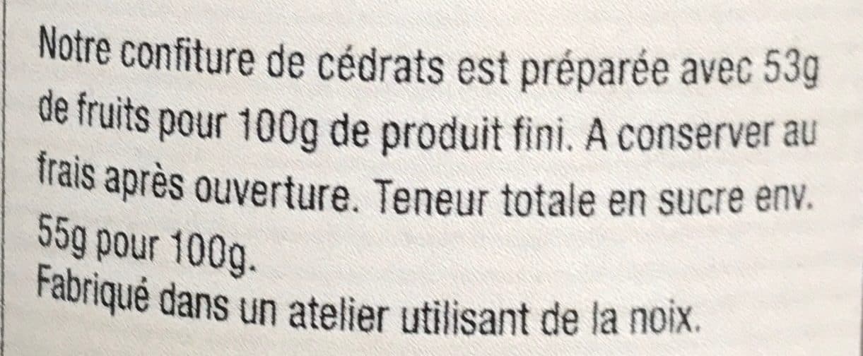 Biolo'Klock Confiture extra de Cédrats packshot