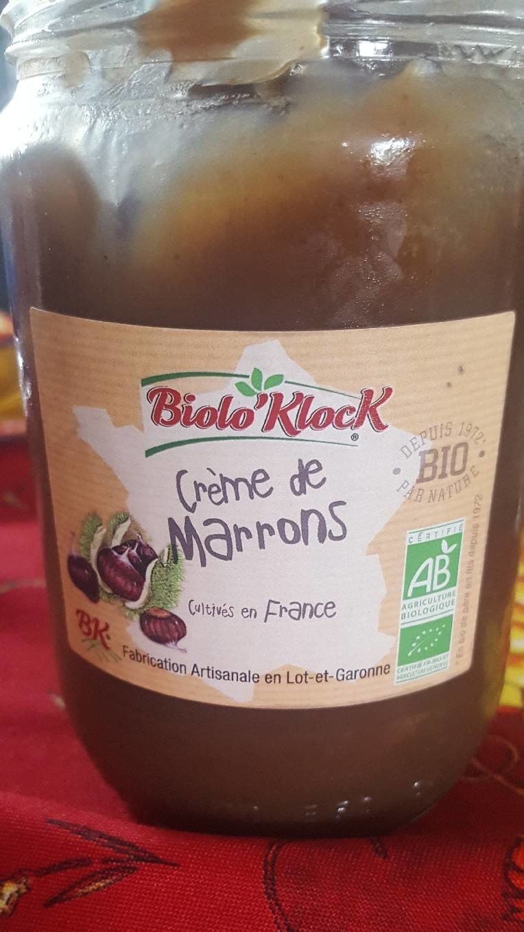 Biolo'klock Crème de marrons packshot