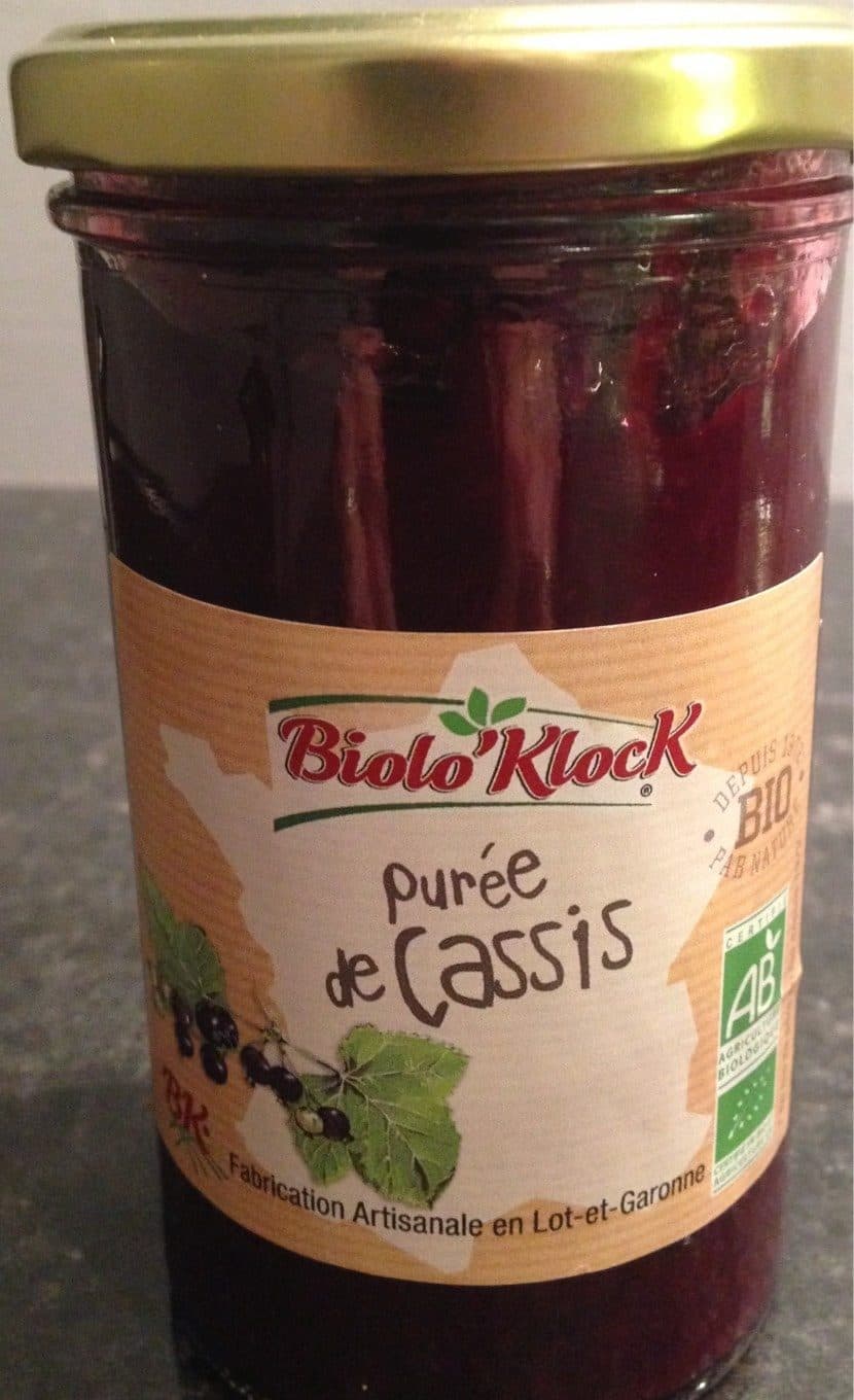 Biolo'Klock Purée de cassis packshot