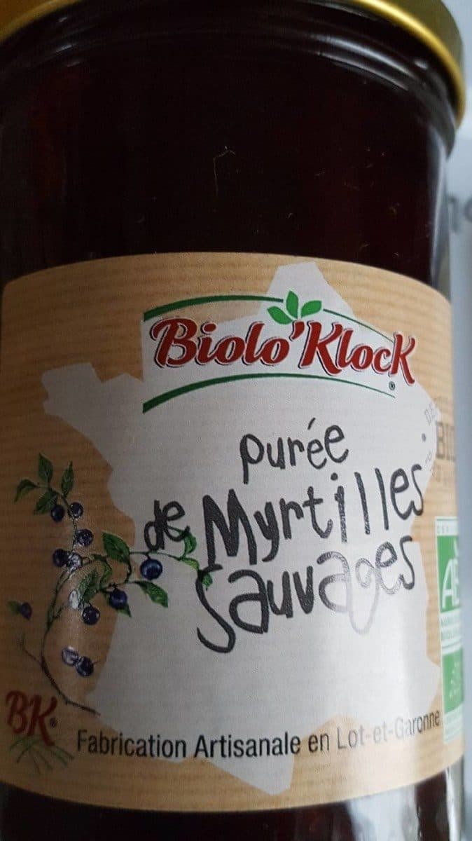 Biolo klock Puree De Myrtilles 100% Fruits packshot