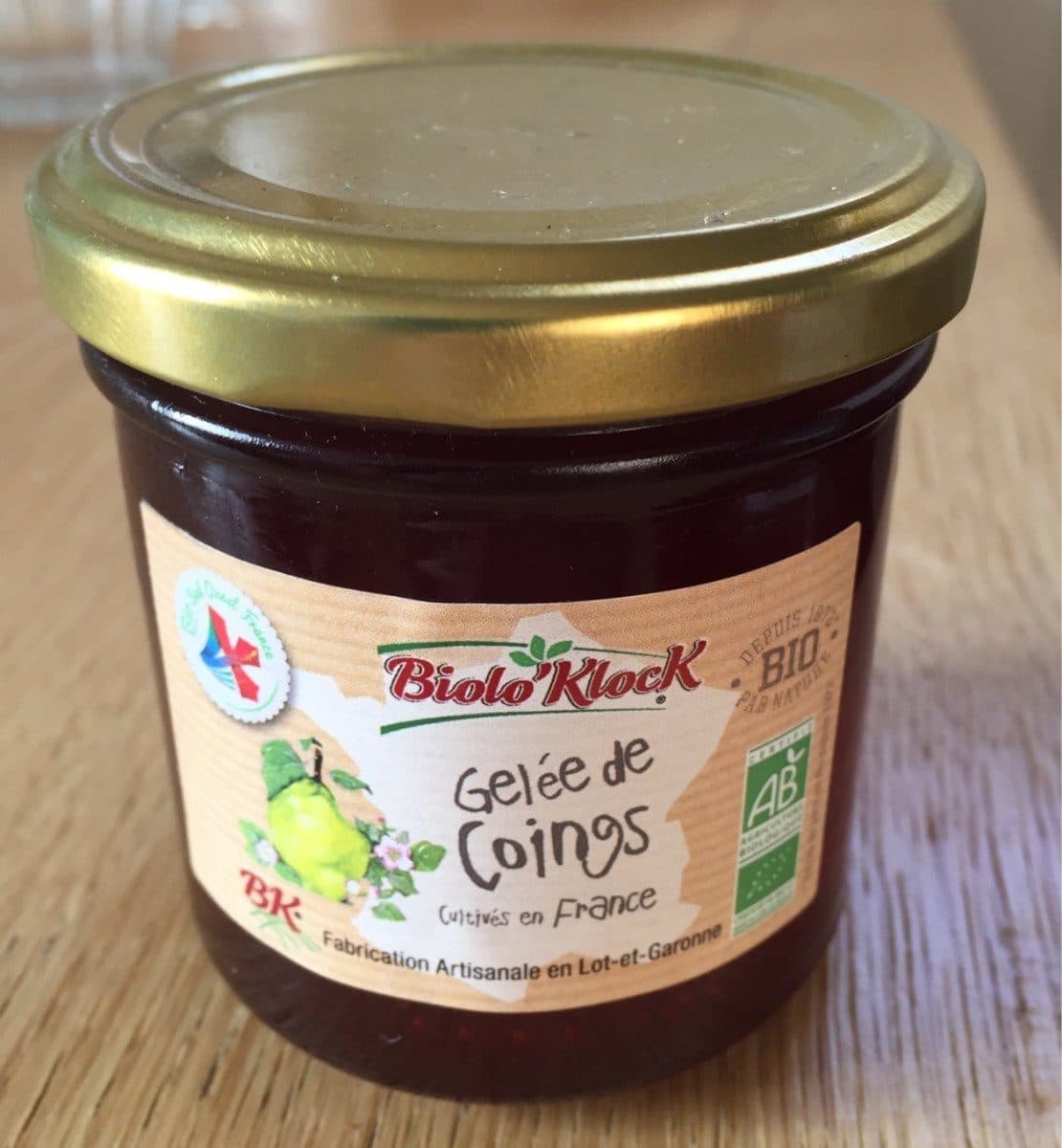 Biolo'Klock Gelee De Coings 100% Francais packshot