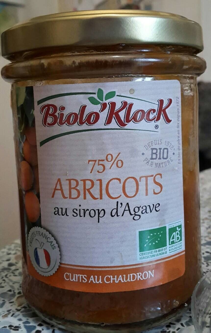 Biolo'clock Confiture d'abricot au sirop d'agave packshot
