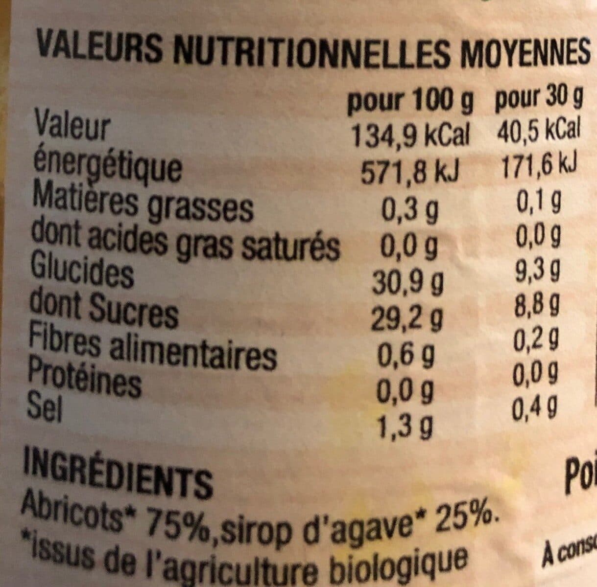 Biolo'clock Confiture d'abricot au sirop d'agave packshot