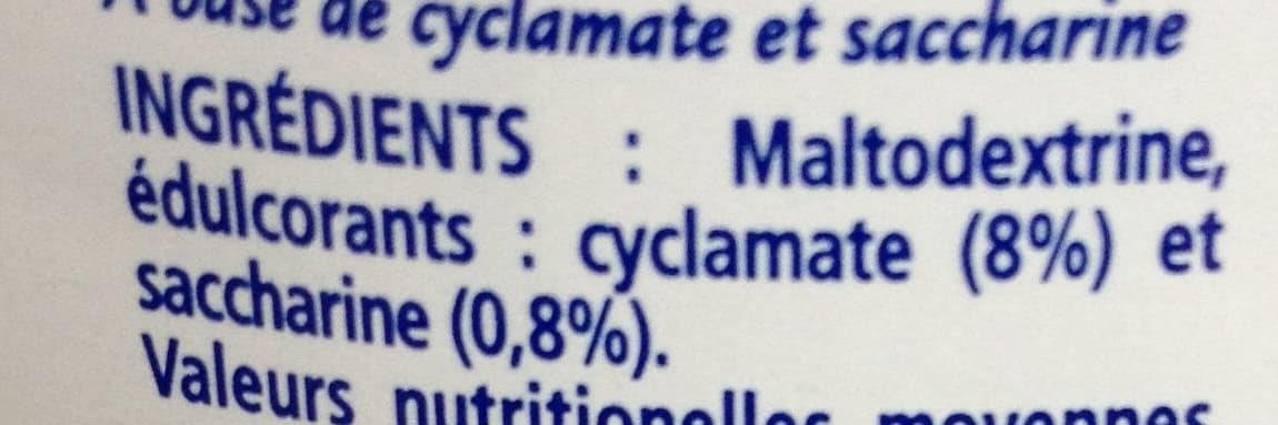 1 Édulcorant de table en poudre packshot
