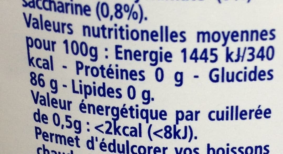 1 Édulcorant de table en poudre packshot