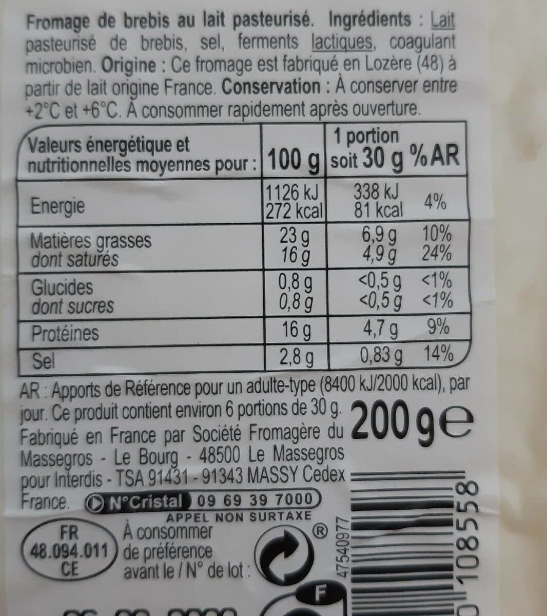 Carrefour Fromage de brebis (Fêta) packshot