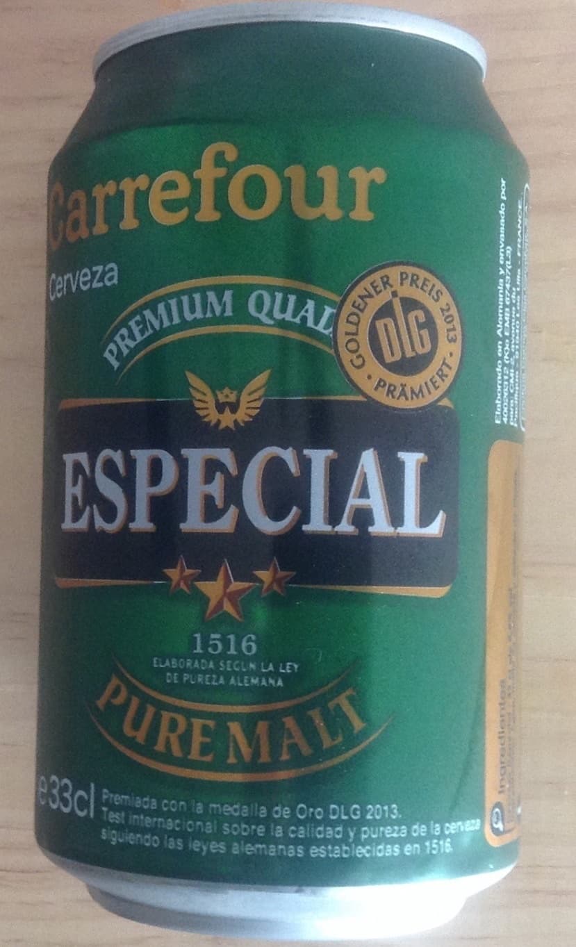 carrefour Cerveza especial packshot