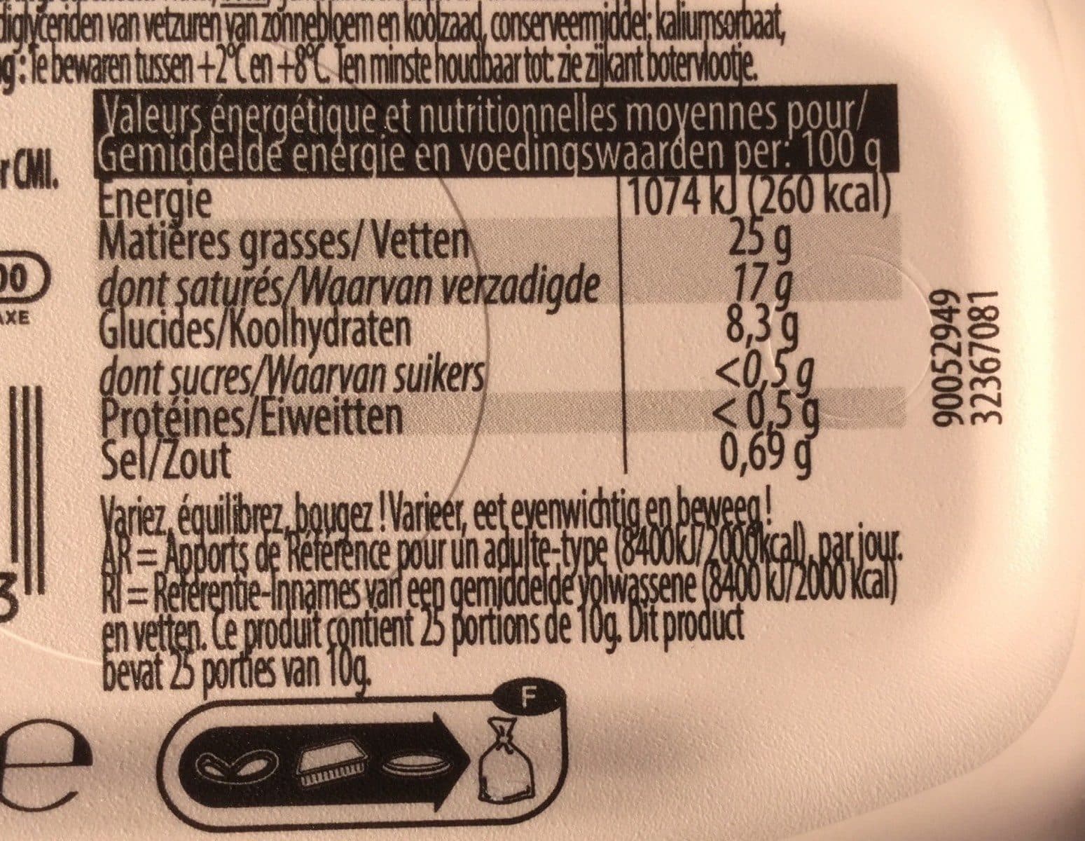 Carrefour LÉGER DOUX 25% m.g. packshot