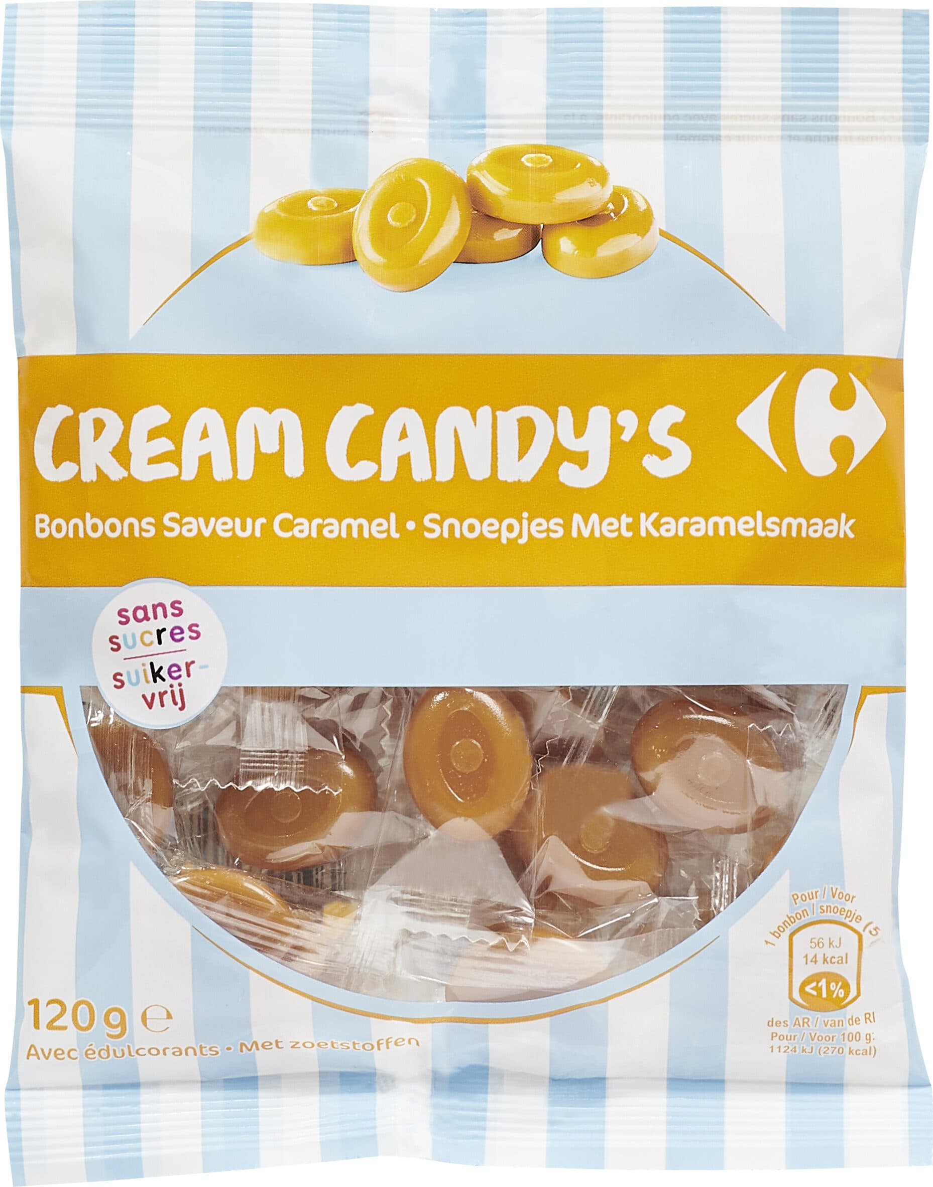 Carrefour Original CREAM CANDY'S Bonbons Saveur Caramel packshot