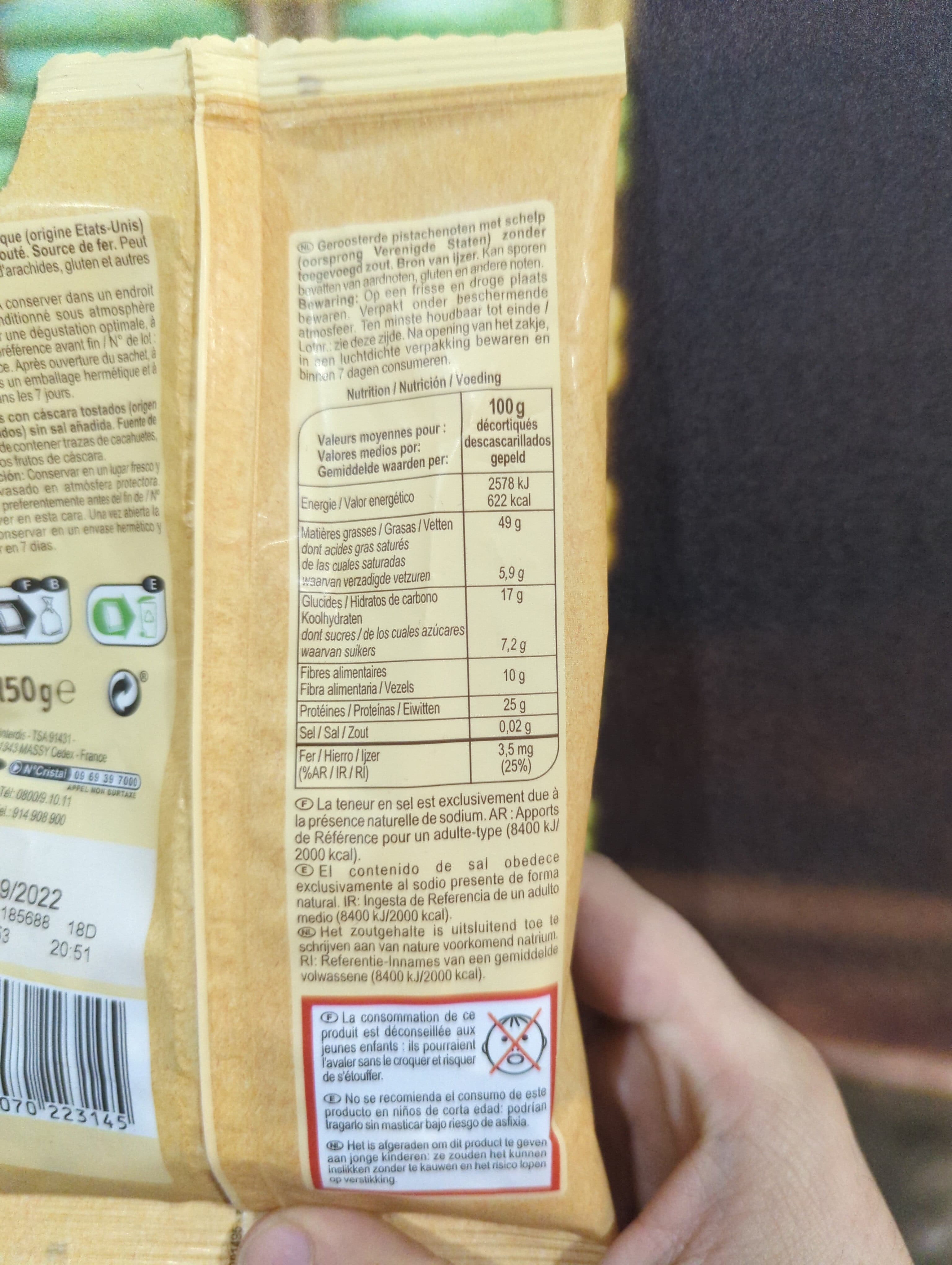 Carrefour Pistaches grillees packshot