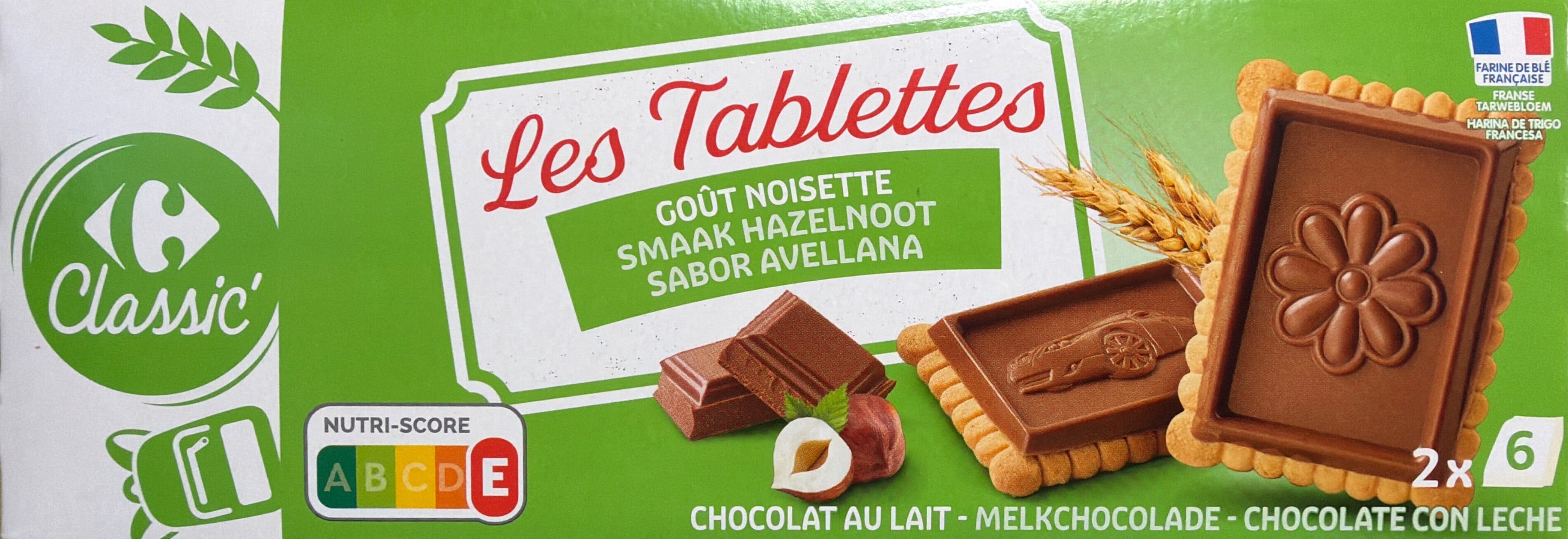 Carrefour Les Tablettes GOÛT NOISETTE Chocolat au lait packshot