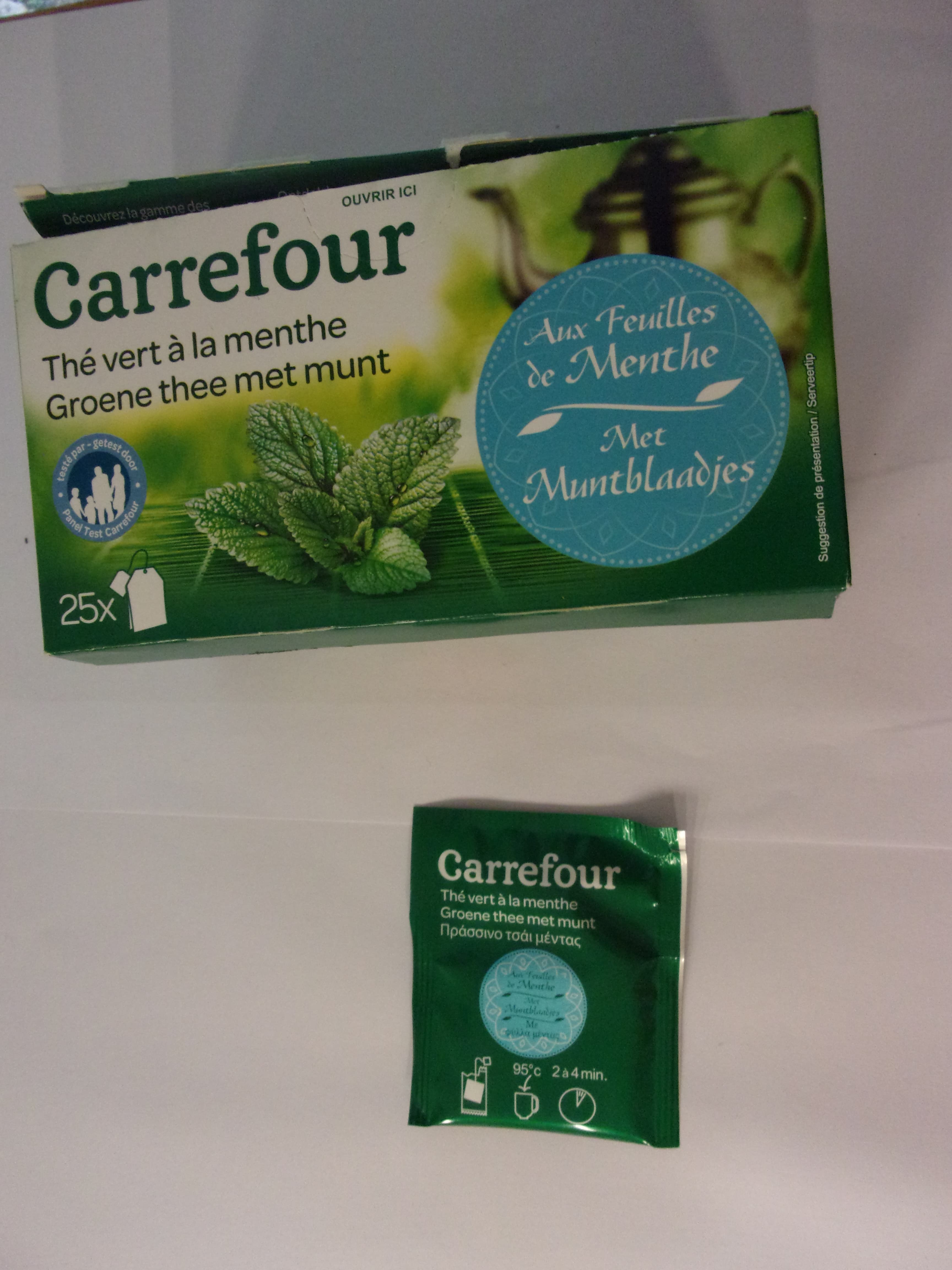 Carrefour thé vert à la menthe packshot