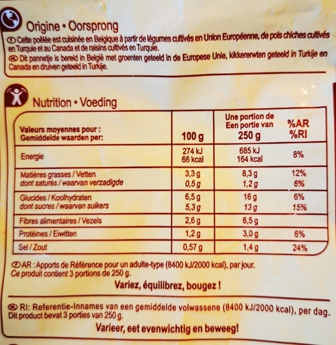 Carrefour Poêlée a l'orientale packshot
