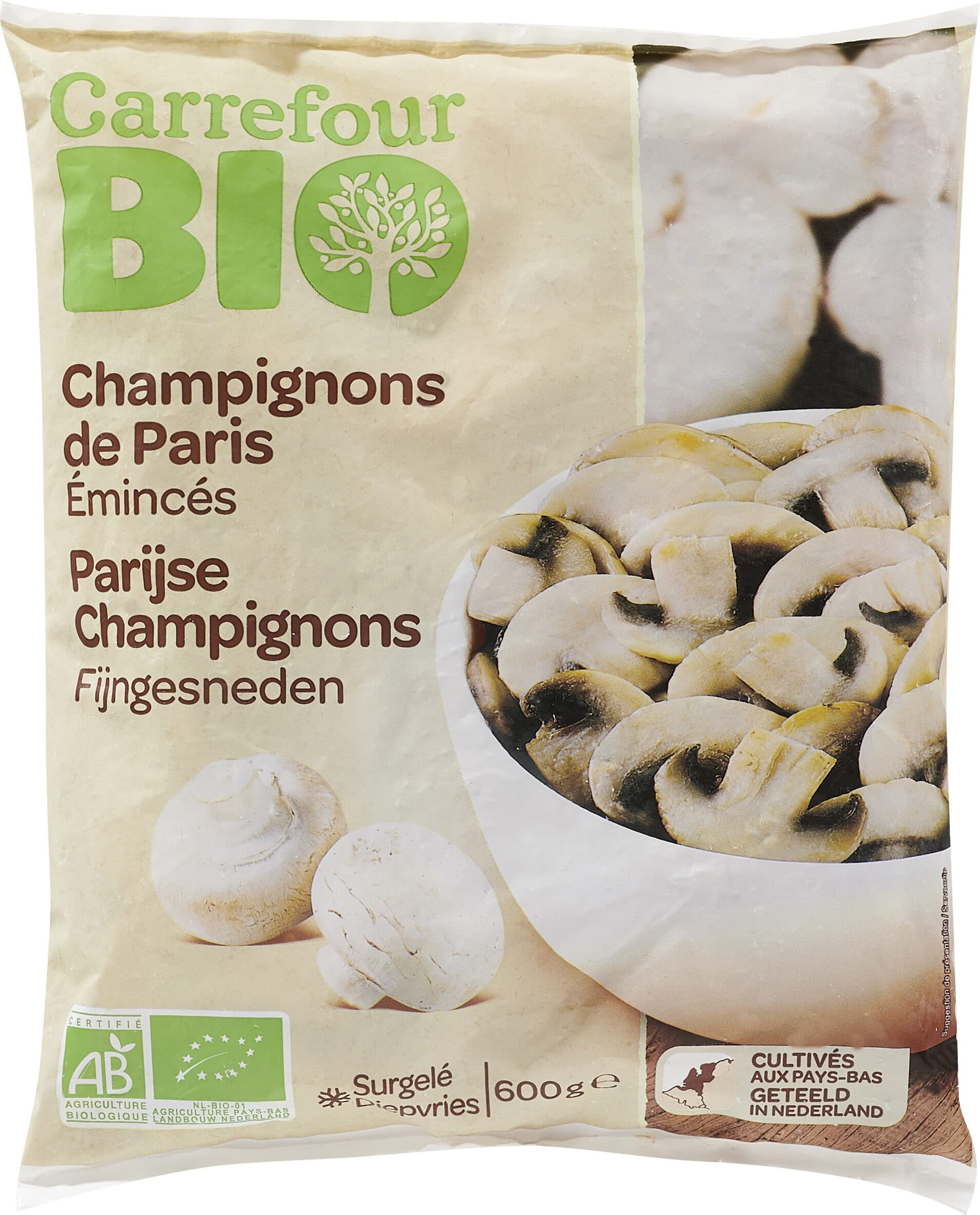 Carrefour Champignons de Paris émincés packshot
