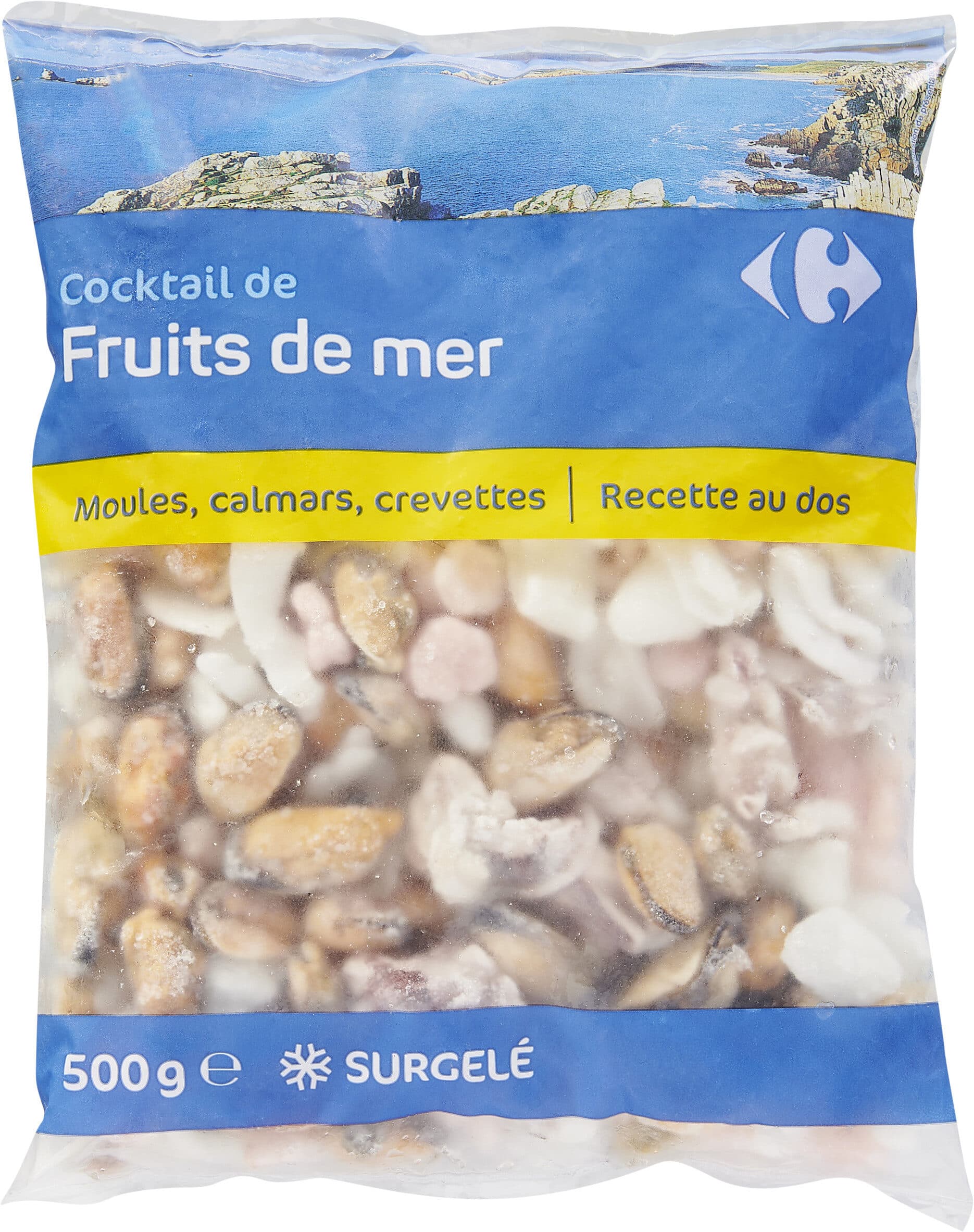 Carrefour Cocktail de fruits de mer Moules, Calmars, Crevettes * packshot