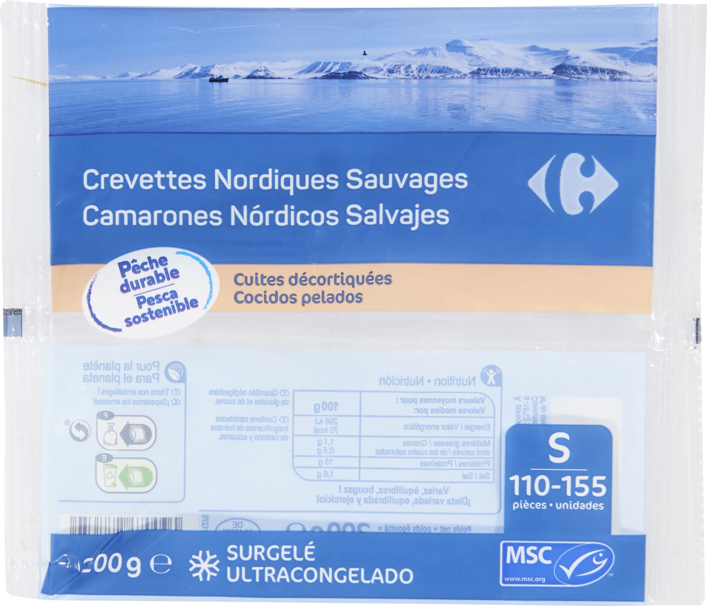 Carrefour Camarón cocido pelado packshot