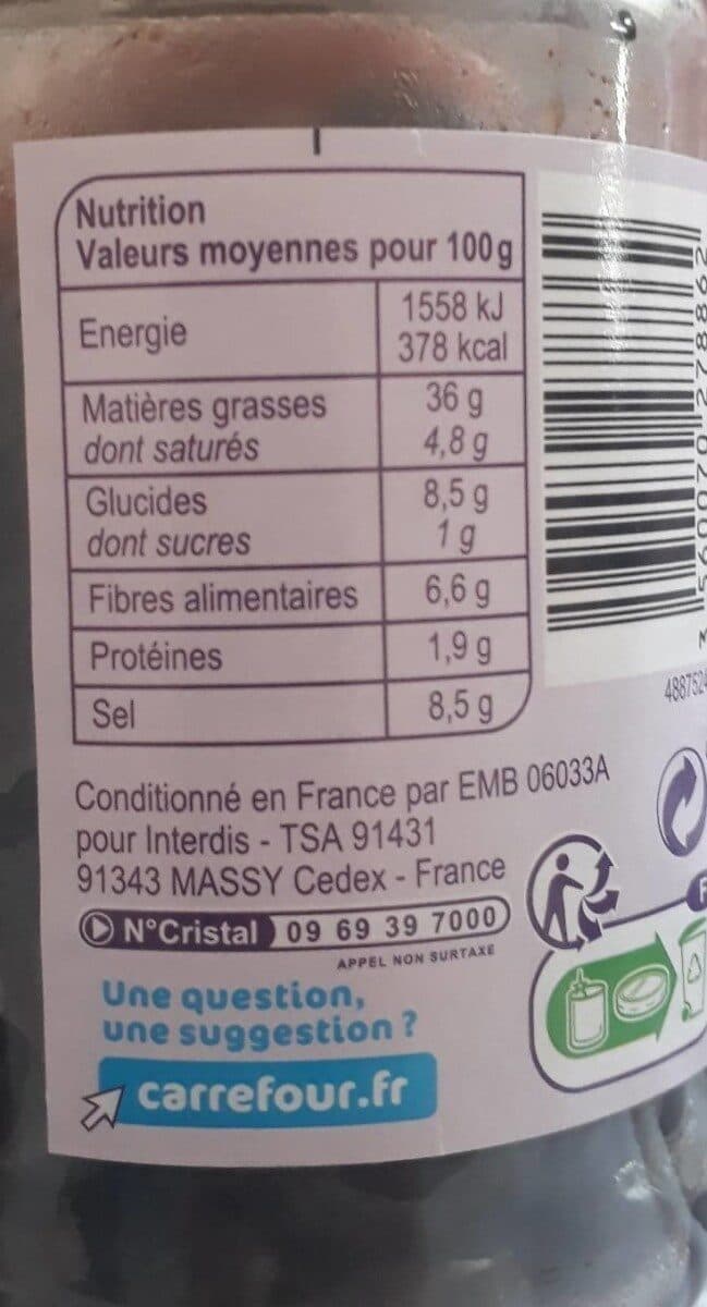 Carrefour Olives noires À la grecque packshot