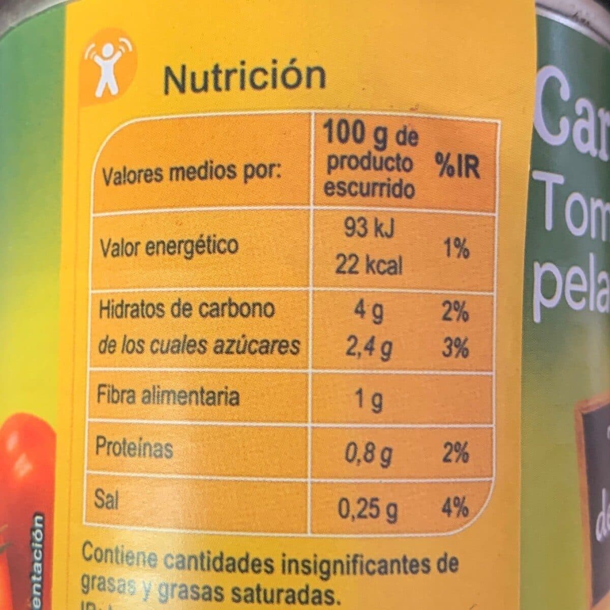 Carrefour Tomate pelée entière packshot
