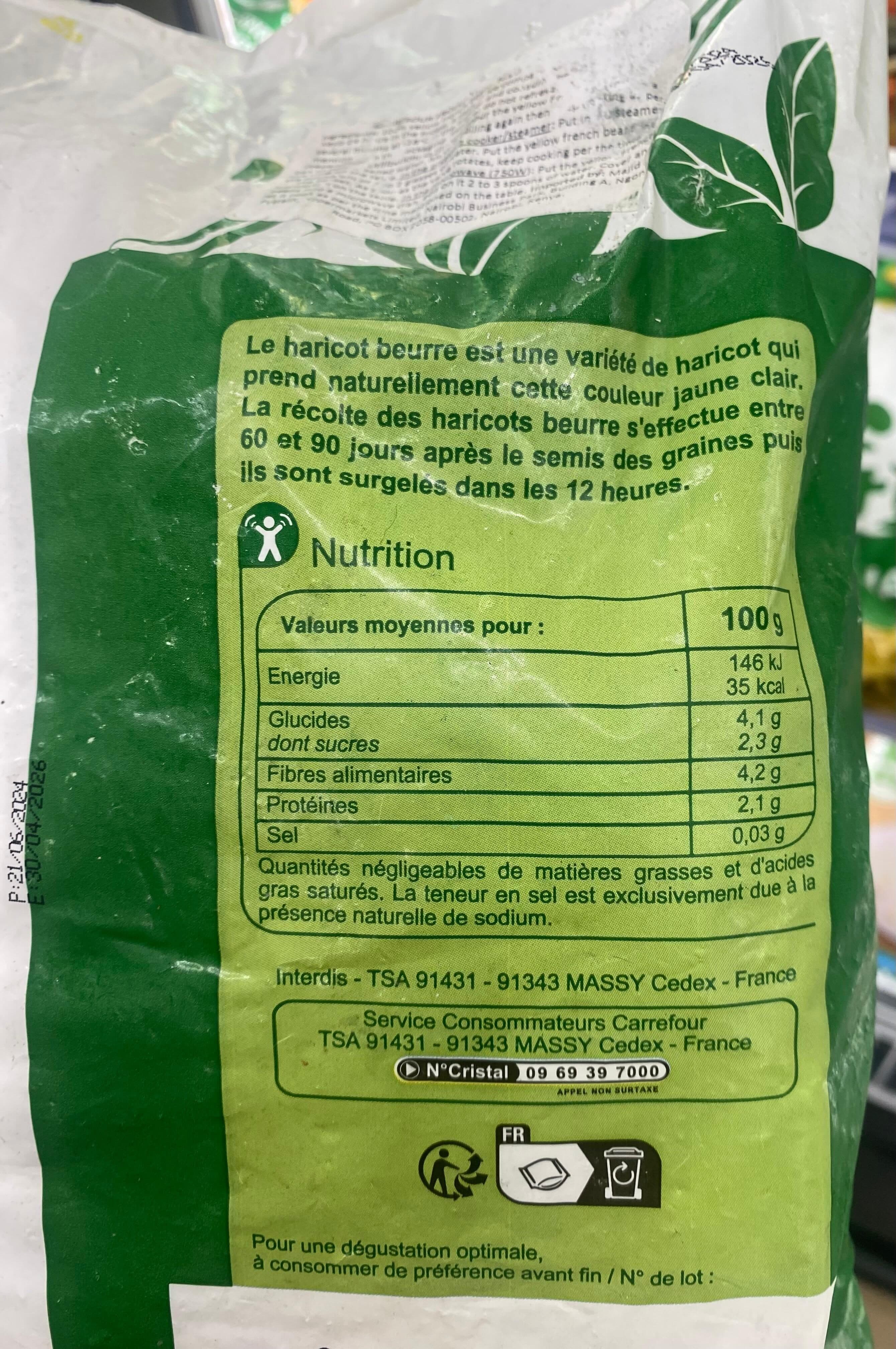 Carrefour Haricots beurre extra-fins packshot