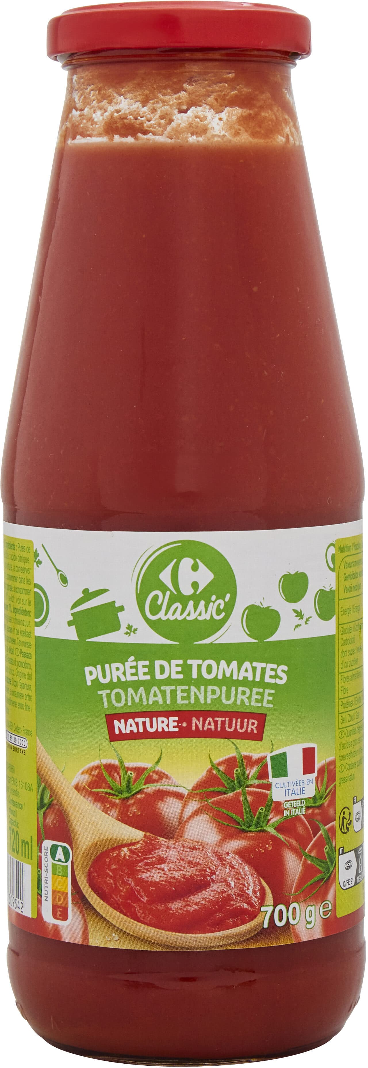 Carrefour Purée de tomates Nature packshot