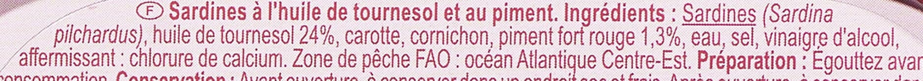Carrefour Sardines à l'huile de tournesol & piment packshot