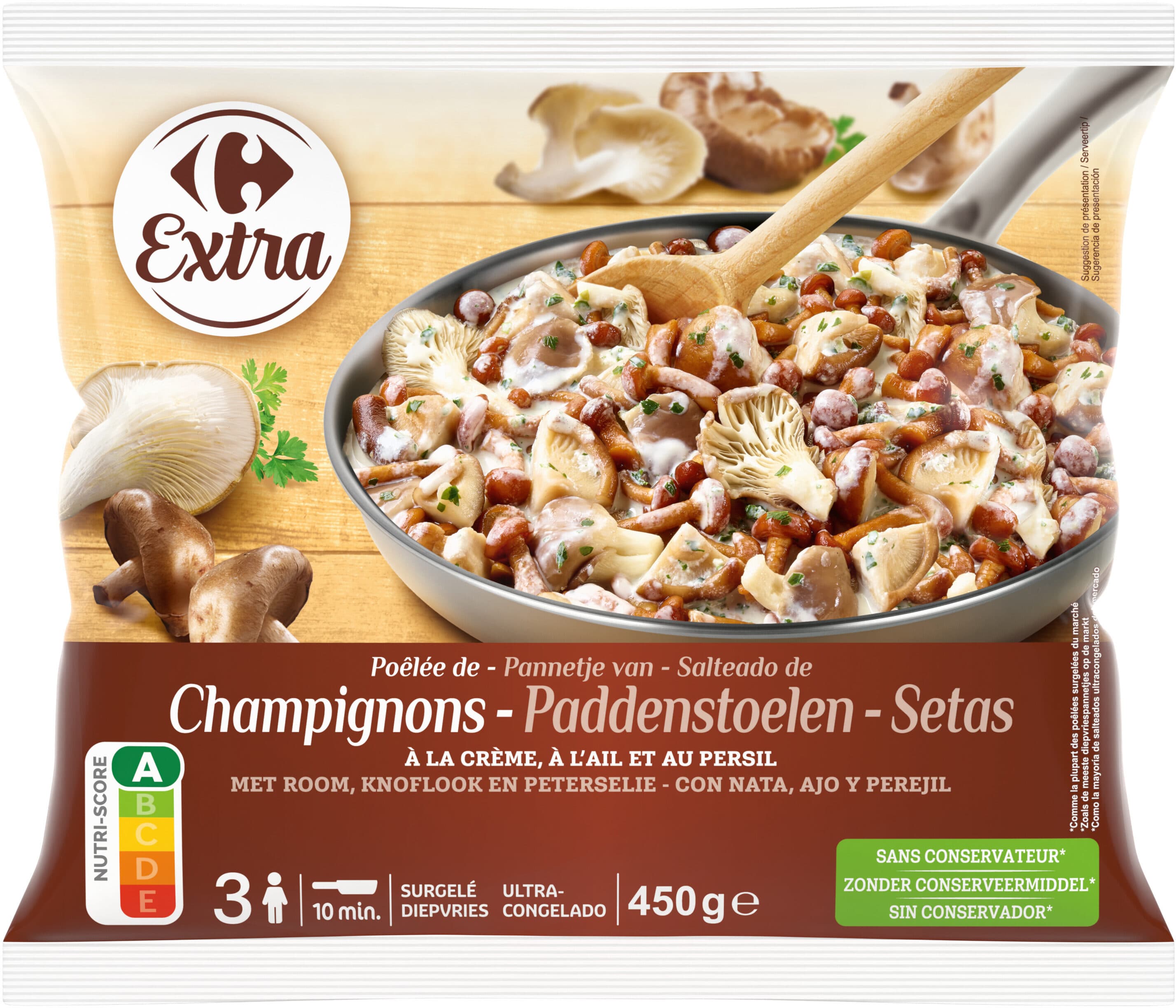 Carrefour Poêlée de Champignons crème et persillade packshot