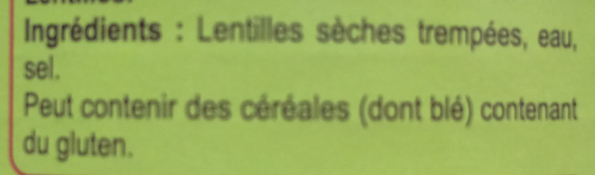 Carrefour Lentilles packshot