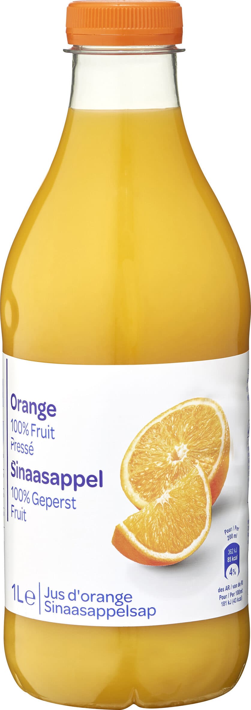 CMI (Carrefour Marchandises Internationales) 100% pur fruit pressé orange packshot