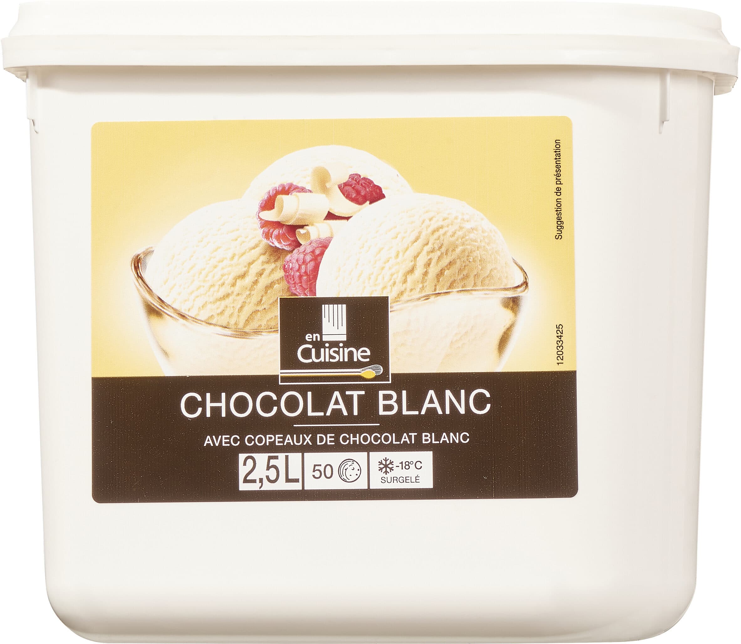 En Cuisine creme glacee chocolat blanc packshot