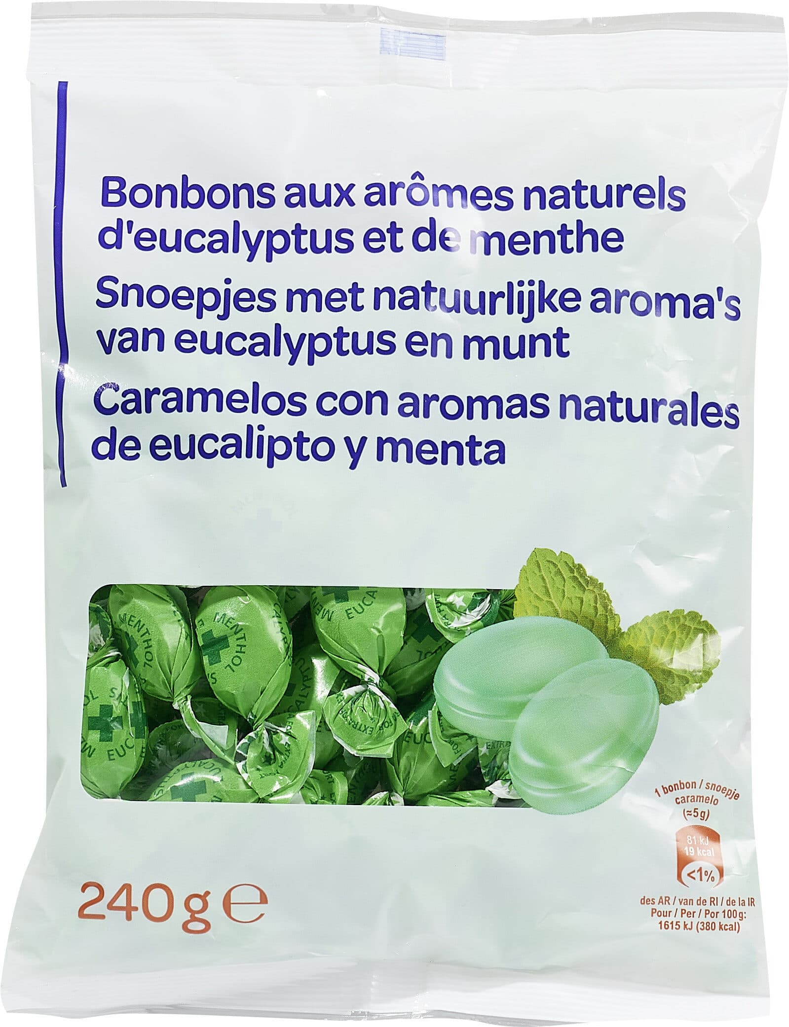 Carrefour Bonbons Eucalyptus & Menthe packshot