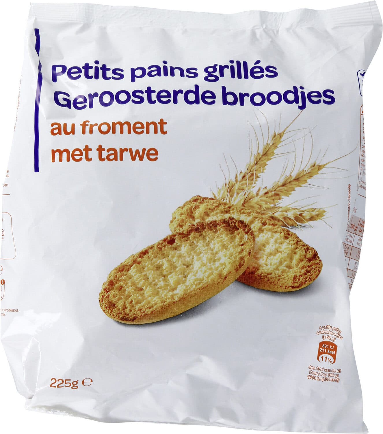 Carrefour Petits pains grillés au froment packshot