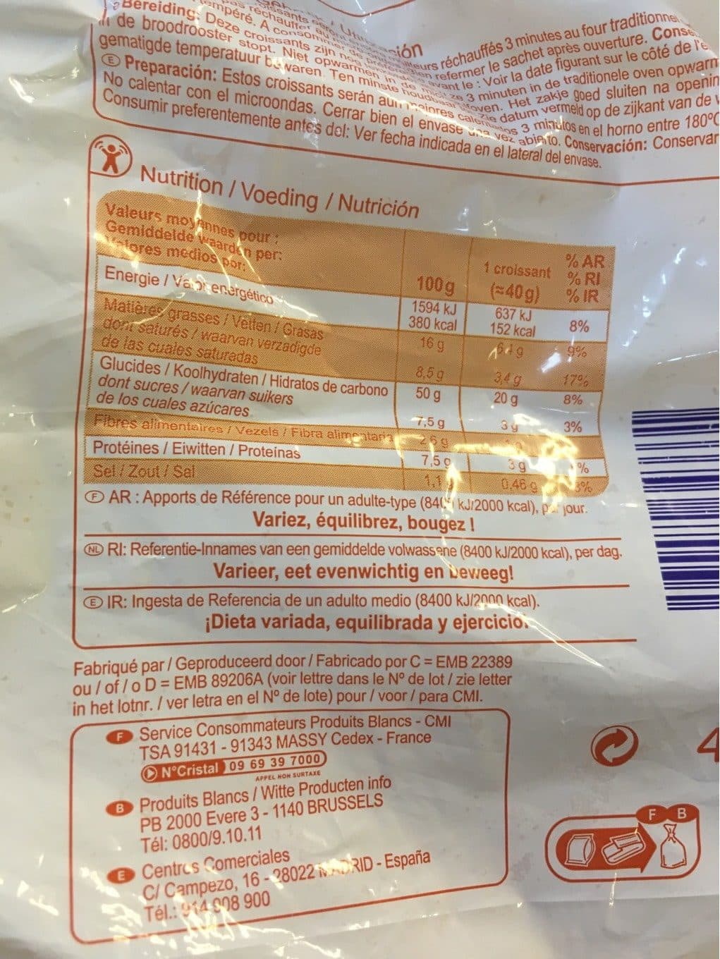 Carrefour Croissants packshot
