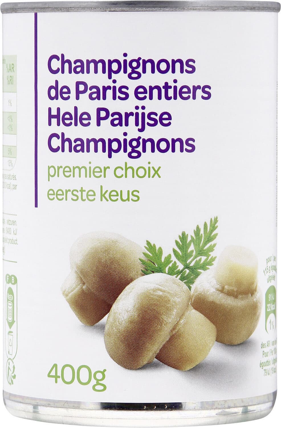 Carrefour Discount Champignons de Paris entiers premier choix packshot