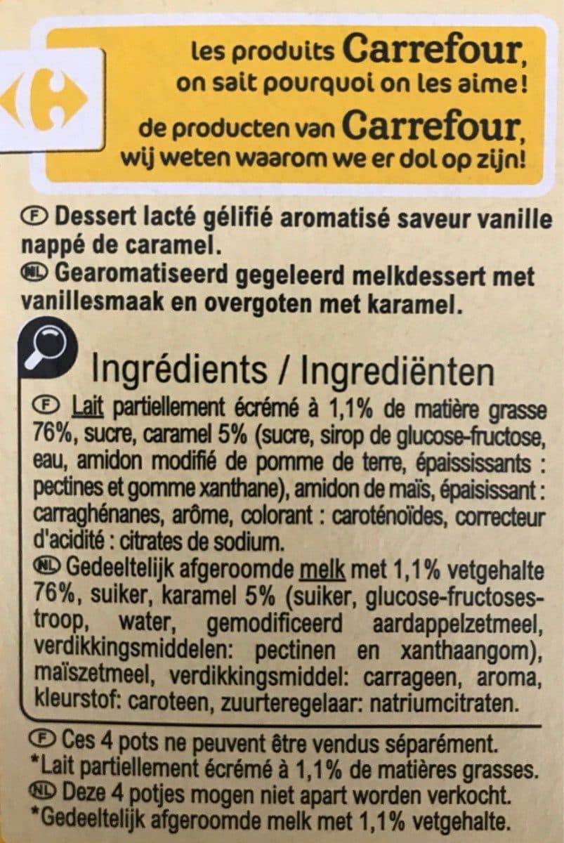 Carrefour Flan Nappé caramel packshot