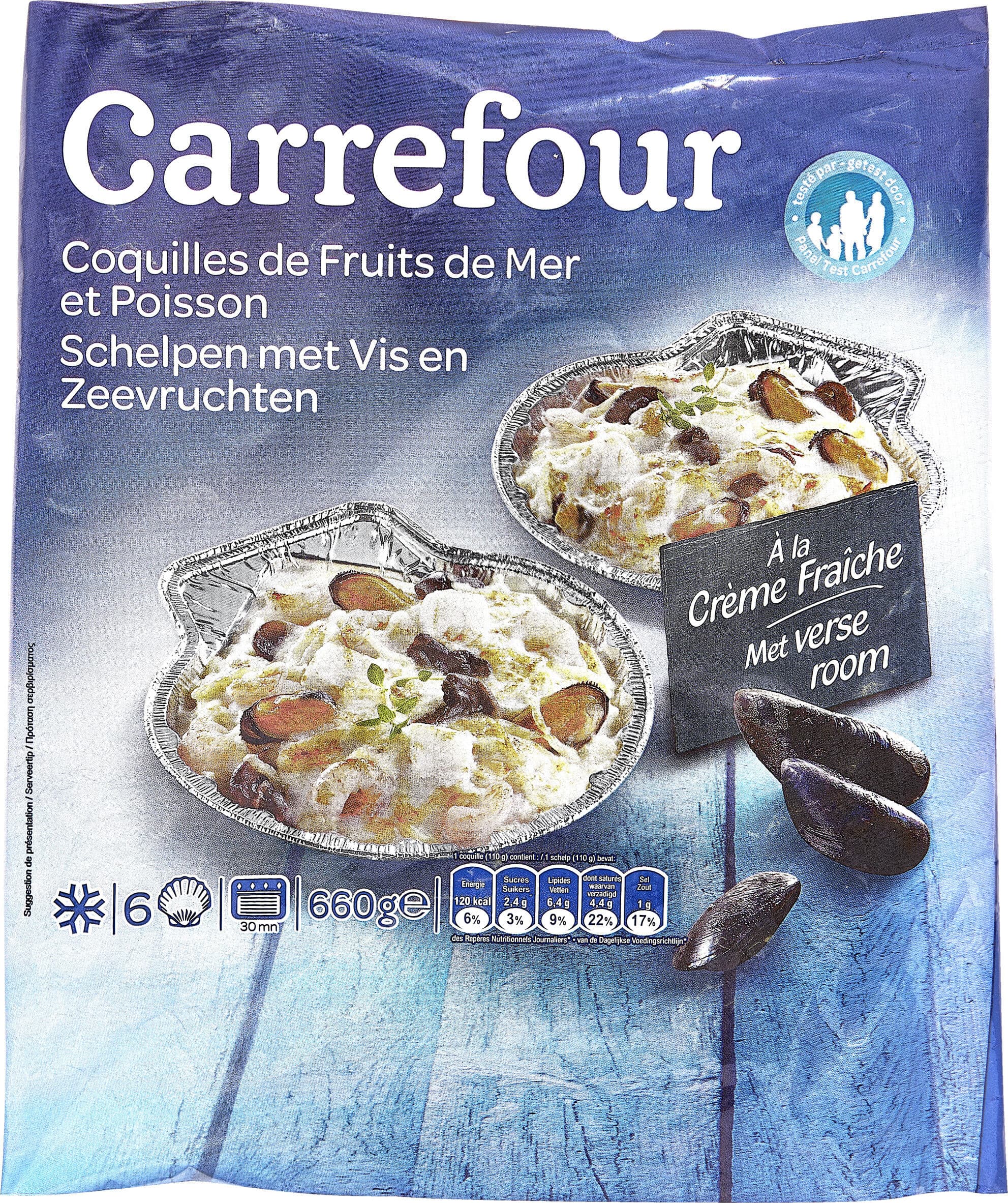 Carrefour Coquilles de poisson & fruits de mer packshot