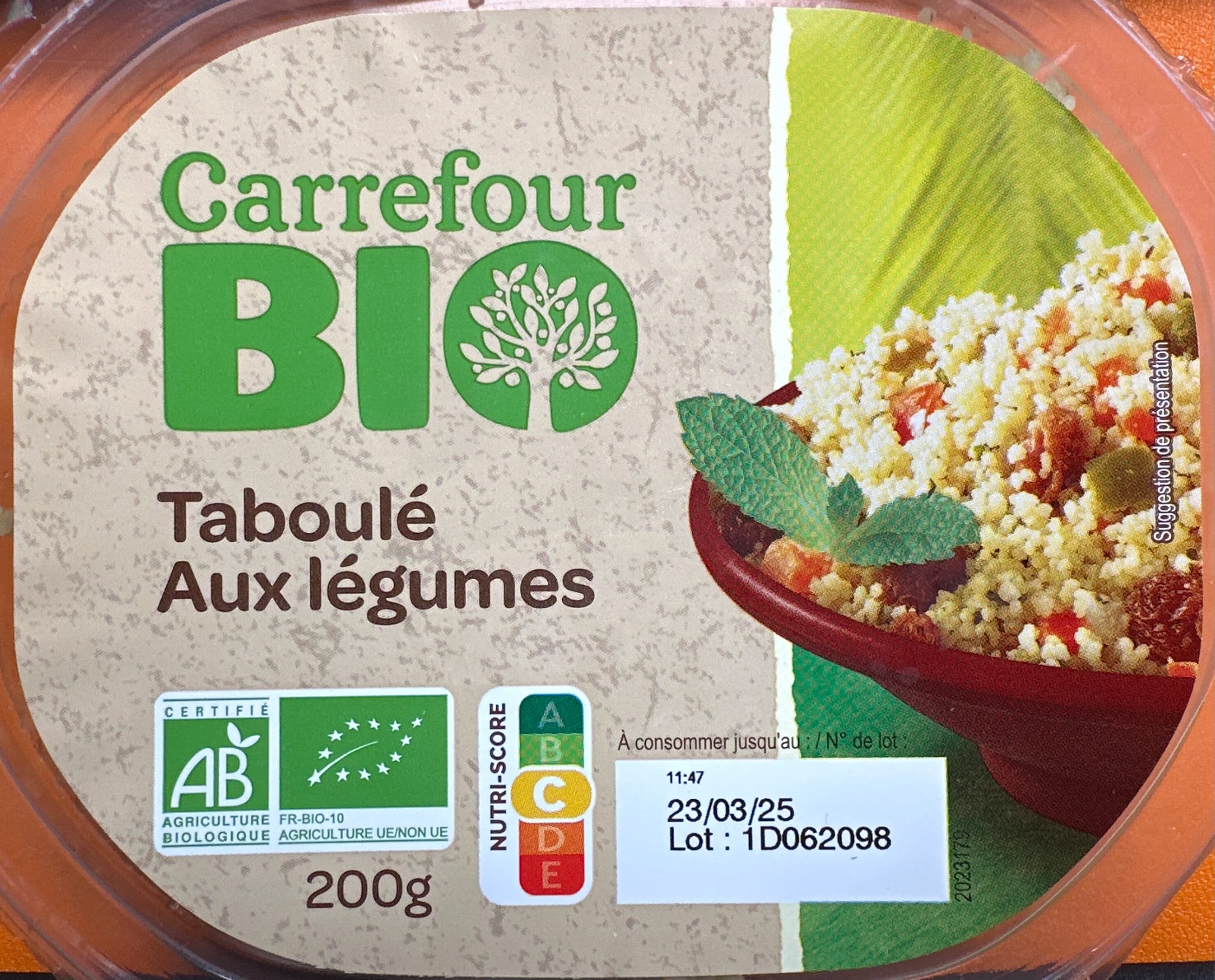 Carrefour BIO Taboulé aux Légumes packshot