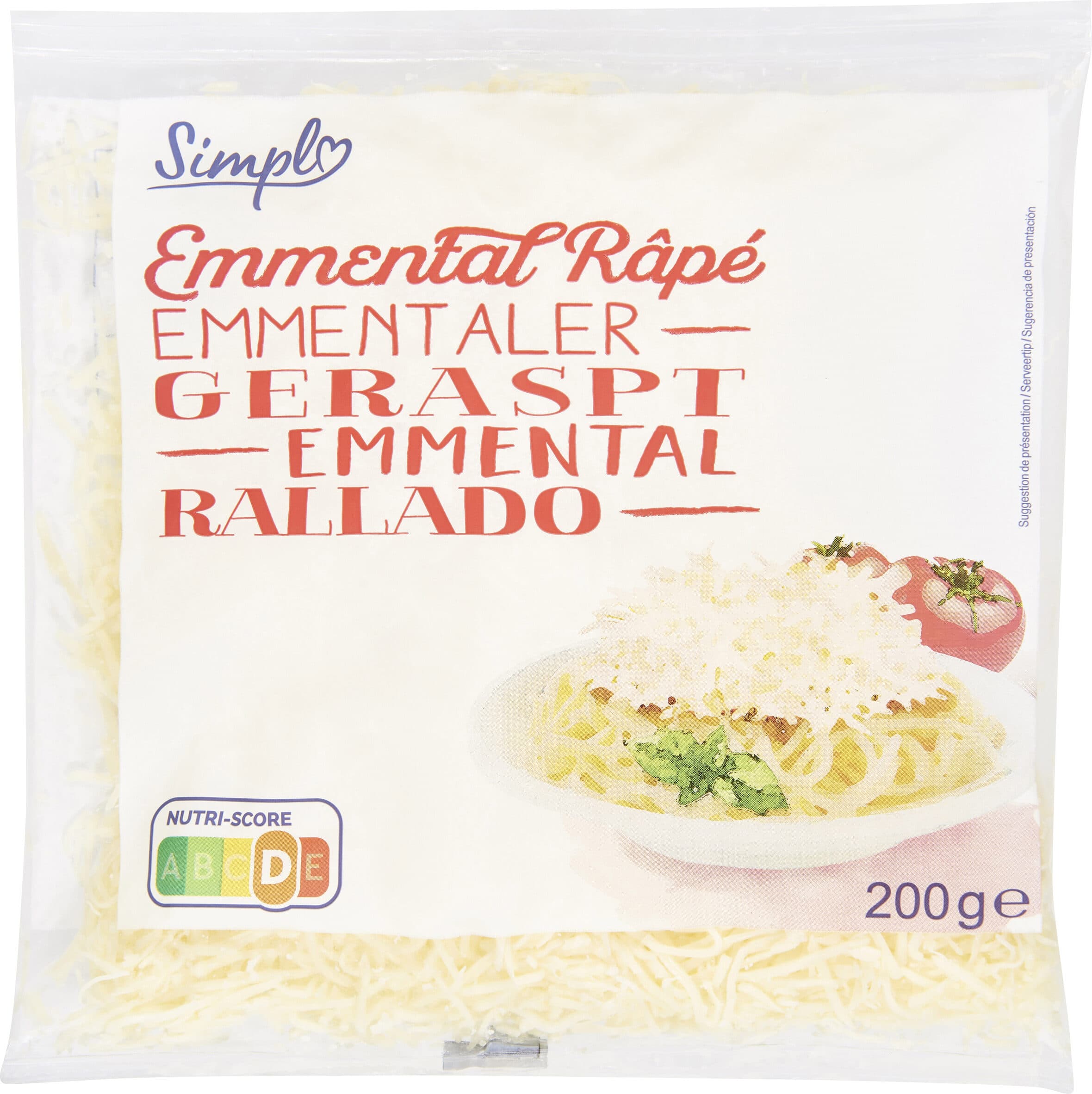 simpl Emmental râpé packshot