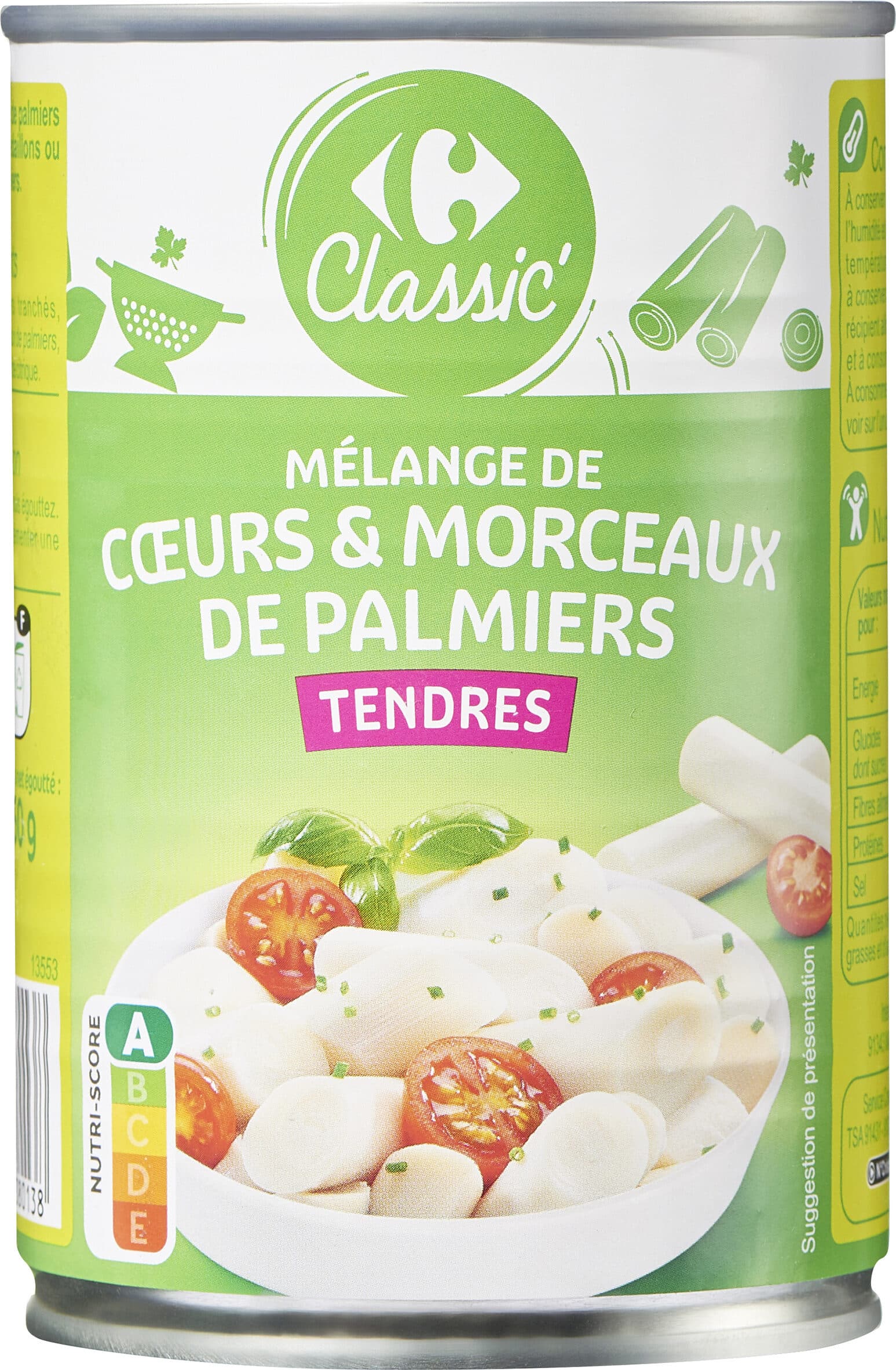 Carrefour Classic' Mélange de cœurs & morceaux de palmiers Tendres packshot