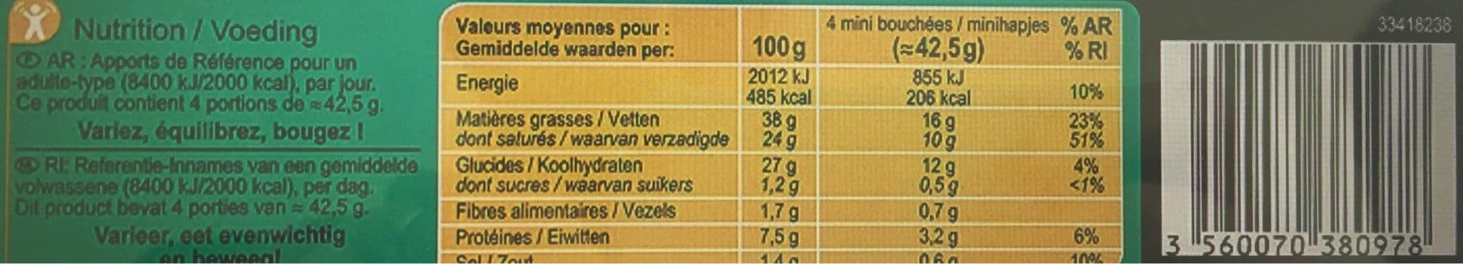 Carrefour 16 Mini feuilletés aux escargots packshot