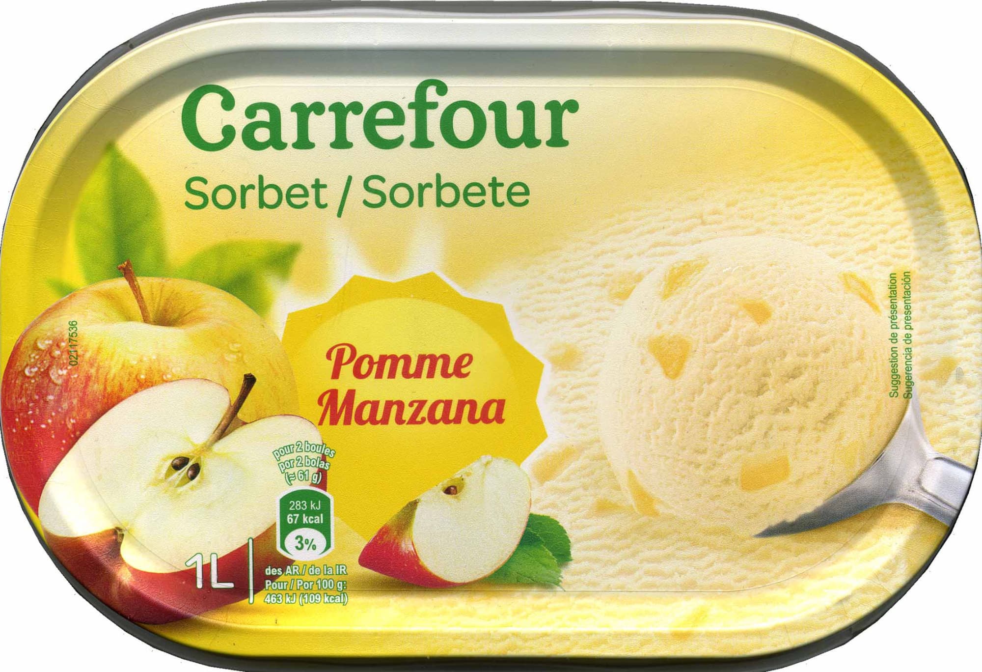 Carrefour Sorbete de manzana packshot