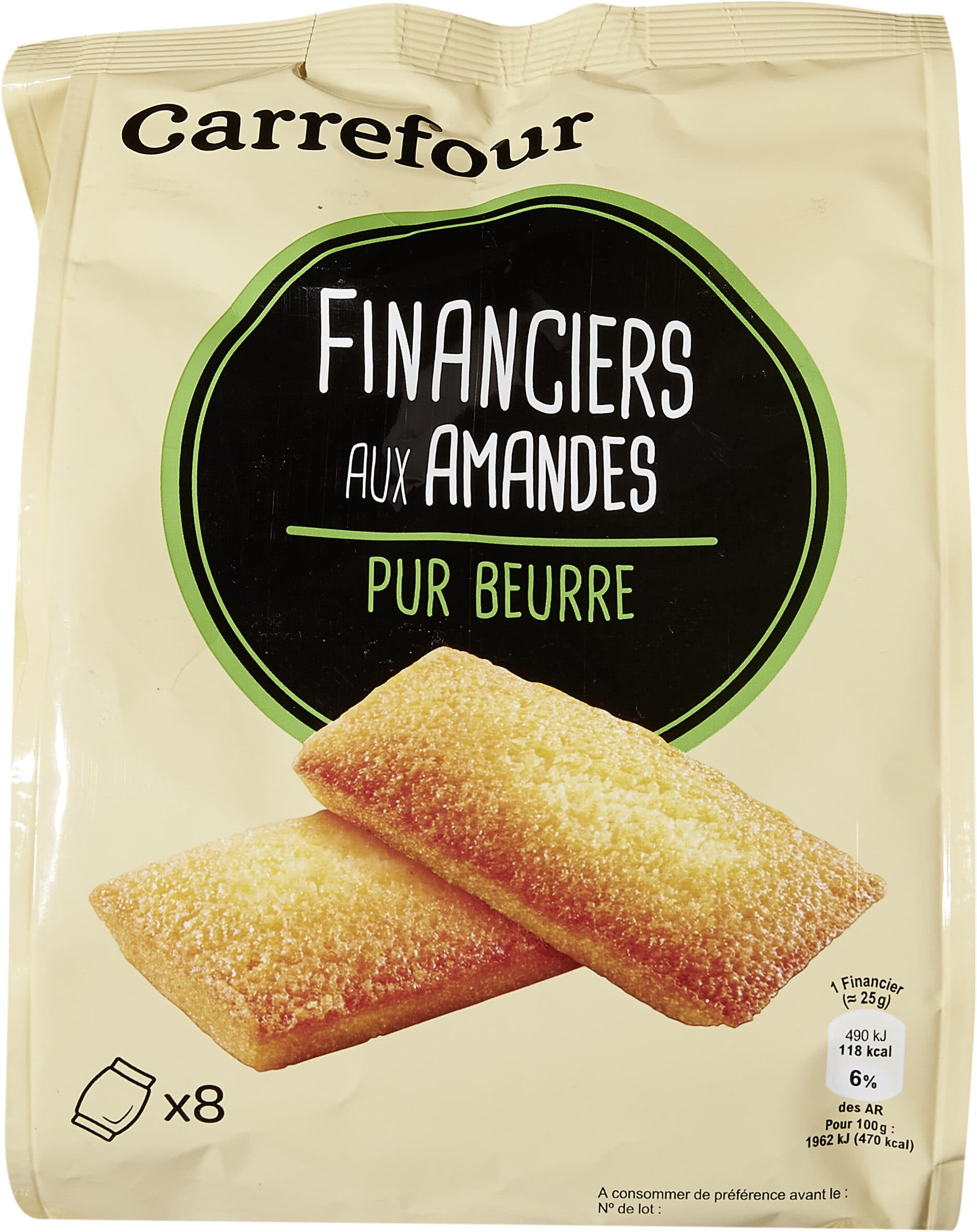 Carrefour Financiers aux amandes packshot