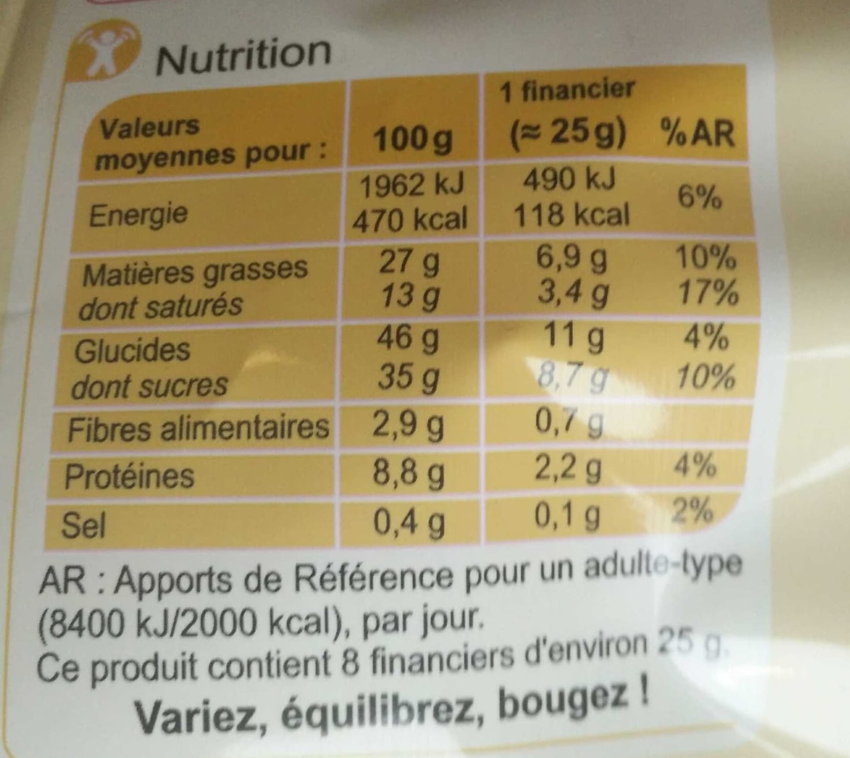 Carrefour Financiers aux amandes packshot